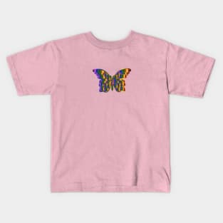 butterfly golden design Kids T-Shirt